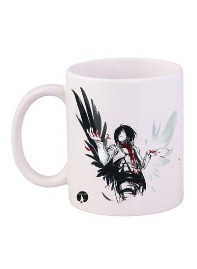 Buy Attack On Titan Anime Printed Mug White/Black/Red in Egypt