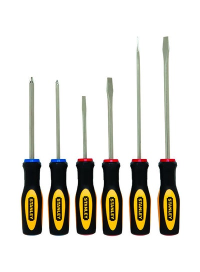 Buy Pack Of 6 Screwdriver Black/Yellow/Silver in Saudi Arabia