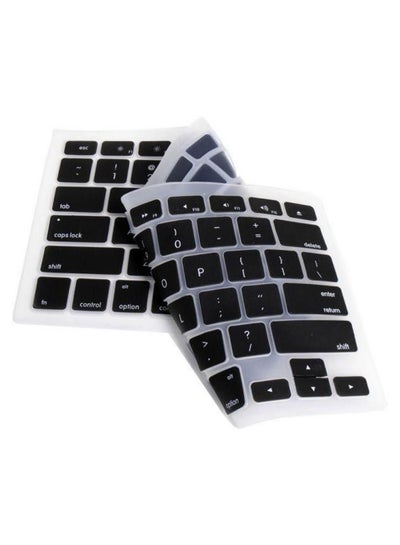 Buy Silicone Keyboard Cover Skin For Apple MacBook Pro Air Retina 13.3-Inch-Inch Black in UAE