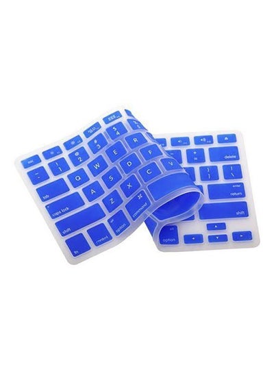 اشتري Silicone Keyboard Cover Skin For MacBook Pro Air Retina 13.3-Inch-Inch أزرق في الامارات