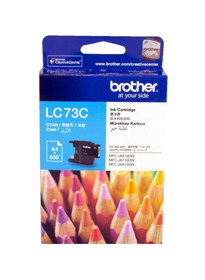 اشتري Brother Ink Cartridge - Lc673c, Cyan أزرق سماوي في الامارات