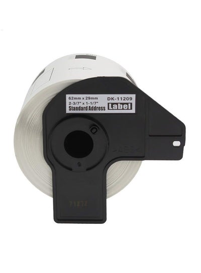 Buy Compatible DK-11209  Standard Address Label Roll - White 62mm x 29mm black in UAE