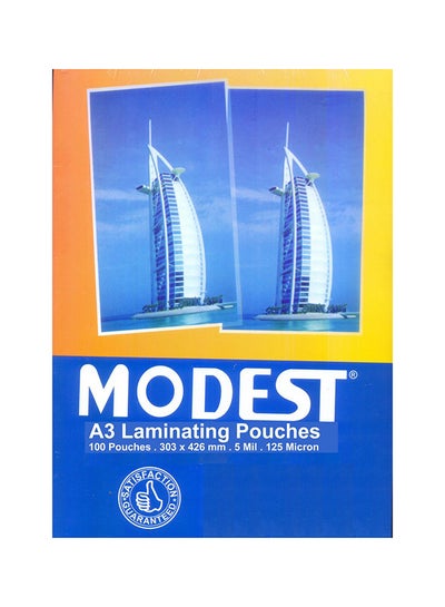 Buy A3 Laminating Pouches 125 Micron 100 Pouches in UAE