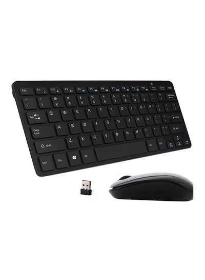 Buy Smart  Mini 2.4G Dpi Wireless Keyboard Plus Optical Mouse Combo For Desktop And Pc black in Saudi Arabia