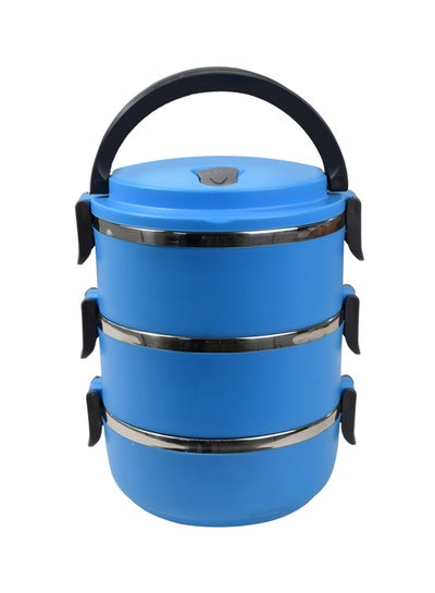 Buy Stainless Steel Lunch Box Blue/Silver in Saudi Arabia