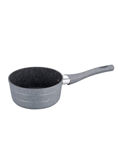 Buy Marble Coated Saucepan Grey 18x8.2cm in Saudi Arabia