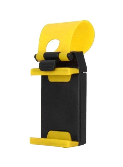 Buy Steering Wheel Mobile Phone Stand Holder Mount Black/Yellow in UAE