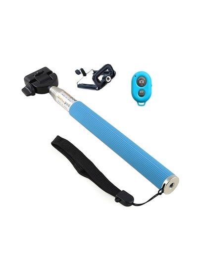 Buy Extendable Bluetooth Selfie Stick With Remote Control For HTC Blue/Black/Silver in Saudi Arabia