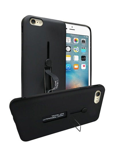 Buy Apple iPhone 6/6S Plus Matte Shockproof Ring Stand PC And TPU Back Case Cover Black in Saudi Arabia