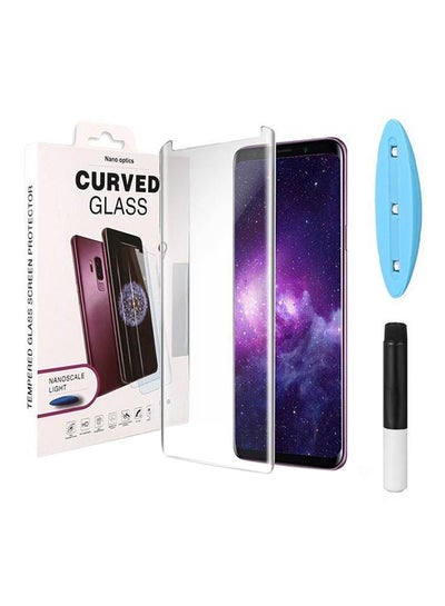 Buy Nano Curved Full Glue Glass Screen Protector Optics Curved for Samsung Galaxy S9 - Clear in UAE