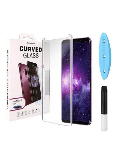 Buy Nano Curved Full Glue Glass Screen Protector Optics Curved for Samsung Galaxy S9 - Clear in UAE