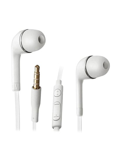 Buy 3.5 mm In-Ear Wired Headphone With Microphone White in Saudi Arabia