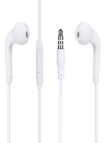 Buy 3.5 mm In-Ear Wired Headphone With Microphone White in Saudi Arabia