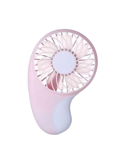 Buy Portable Mini Handheld Personal Fan With 2 Speed Controlling H21480P Pink/White in UAE