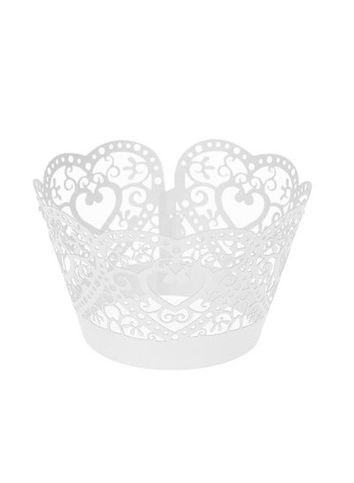 Buy 50-Piece Cupcake Wrapper Set White 20x4.7x5.5cm in UAE