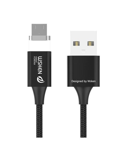 Buy Magnetic Micro USB Data Sync Charging Cable Black/Silver in UAE