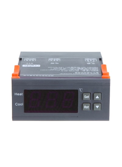 Buy Digital Temperature Controller With Sensor Black/Orange 8.5x7.5x3.5centimeter in UAE