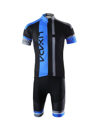 Buy Jersey And Padded Shorts Cycling Set L in UAE