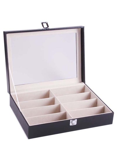 اشتري Handmade Acrylic Plate Glass Window Leather Sunglasses Storage Box For 8 Sunglasses في الامارات