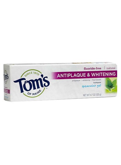 اشتري Antiplaque & Whitening Spearmint Fluoride-Free Natural Toothpaste Gel 133 غم في الامارات