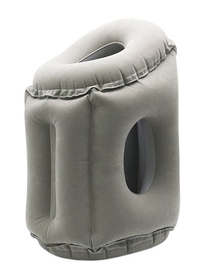 Buy Inflatable Travel Pillow Grey in Saudi Arabia