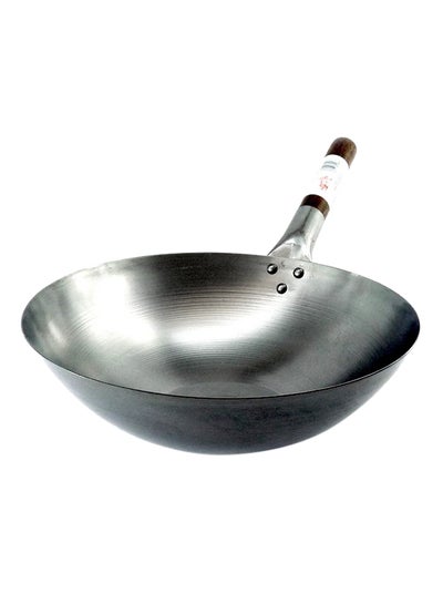 Buy Chinese Wok Pan Silver 32cm in Saudi Arabia