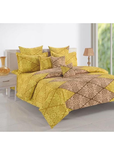 Buy Sparkle Collection Flat Sheet With Pillowcase Cotton Multicolour Single in UAE