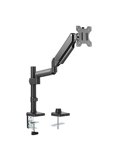 Buy Premium Single Monitor Aluminum Gas Spring Pole Mounted Monitor Arm Black in Saudi Arabia