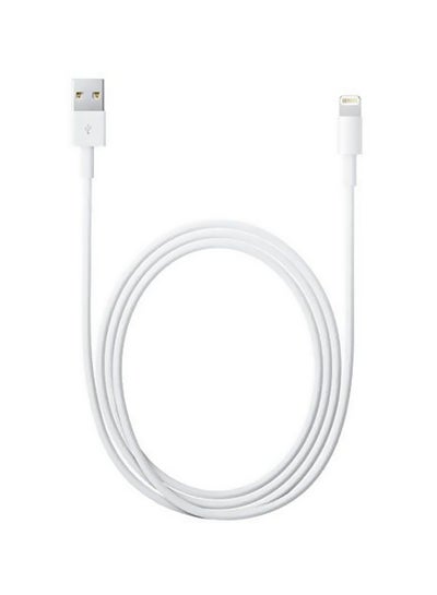 Buy Lightning Data Sync Charging Cable For Apple iPhone 5/6/iPod Touch 5th/Nano 7th Generation White in UAE