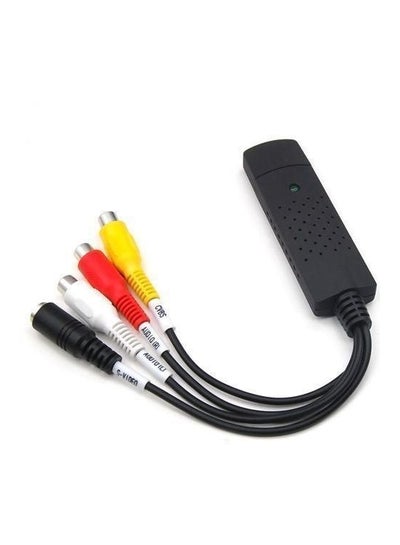 Buy USB VHS To DVD Adapter Black/White/Red in UAE