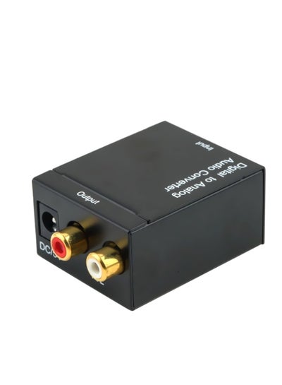 اشتري Coaxial Toslink Signal To Analog Audio Converter Adapter أسود في الامارات