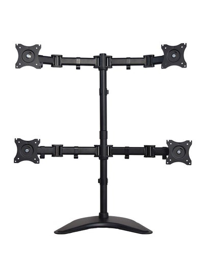 Buy Aleesh Vivo Quad Monitor Mount Fully Adjustable Desk Free Stand For 4 LCD Screens 13 Inch To 26 Inch Supported Tmwm-3029 Black in UAE