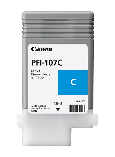 اشتري CANON PFI107  Ink Cartridge أزرق سماوي في الامارات