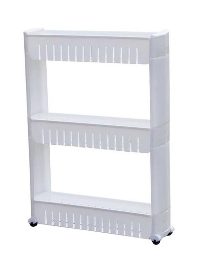 Buy Removable Creative Bathroom Kitchen Storage Shelves White Medium in Egypt