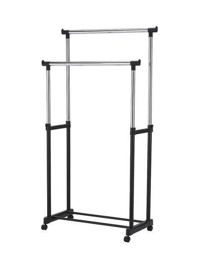 Buy Metal Clothing Rack Black/Silver Medium in Egypt