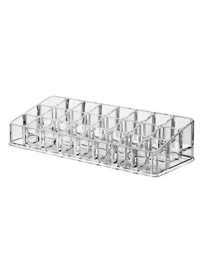 Buy 24-Compartments Acrylic Lipstick Display Organizer Clear Medium in UAE