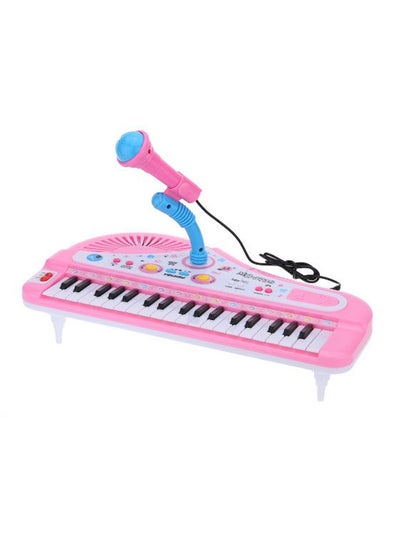 Buy 37 Keys Cartoon Mini Electronic Keyboard Music Toy With Microphone in UAE