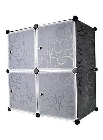 Buy 4 Cubes Wardrobe Storage Black Medium in UAE