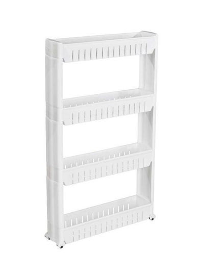 Buy Organizer For Kitchen And Bathroom 4 Shelves White Medium in Egypt