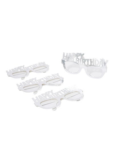 Buy 4-Piece Happy Birthday Glasses in UAE