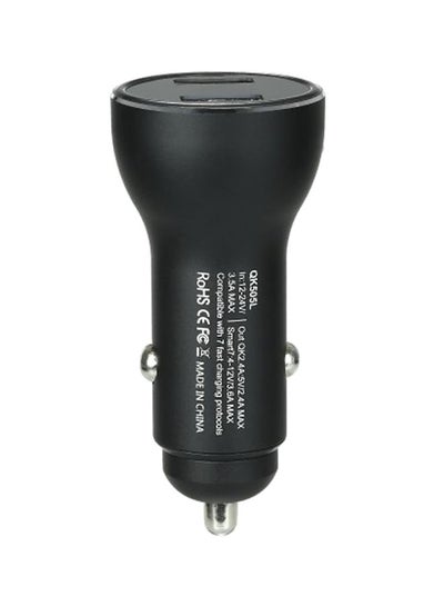 Buy Dual USB Car Charger Black in UAE