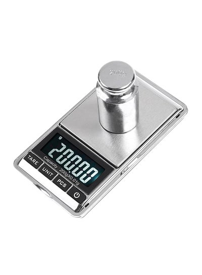 Buy Mini Digital Scale Silver/Black 11.5x6.5x1.5centimeter in Saudi Arabia