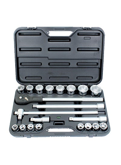 Buy 21-Piece Industrial Socket Hand Tool Set Black/Silver in Saudi Arabia