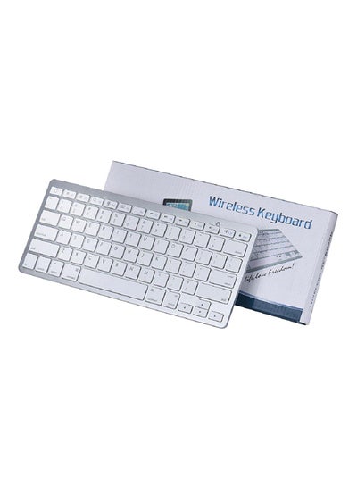 اشتري لوحة مفاتيح لاسلكية صغيرة رفيعة للغاية بتقنية البلوتوث - فضي في الامارات