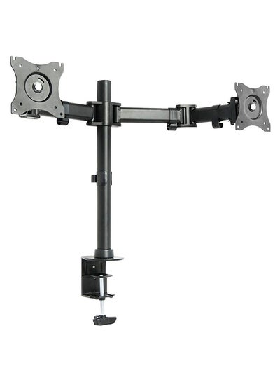 اشتري Dual Monitor Arms Fully Adjustable Desk Mount Black في الامارات