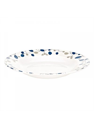 Buy Decor Soup Plate Blue/White 23 x 23centimeter in UAE