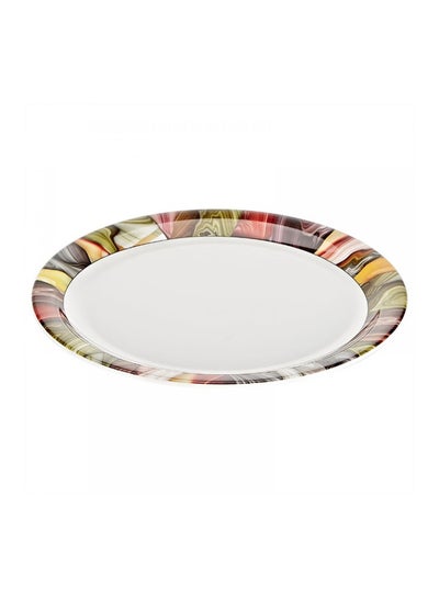 Buy Art Deco Dinner Plate Multicolour 28 x 28centimeter in UAE