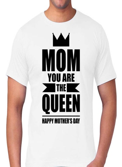 Buy Mom You Are The Queen Happy Mother's Day Short Sleeve T-shirt White in UAE