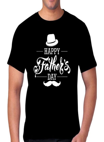 Buy Happy Father's Day Short Sleeve T-shirt Black in UAE