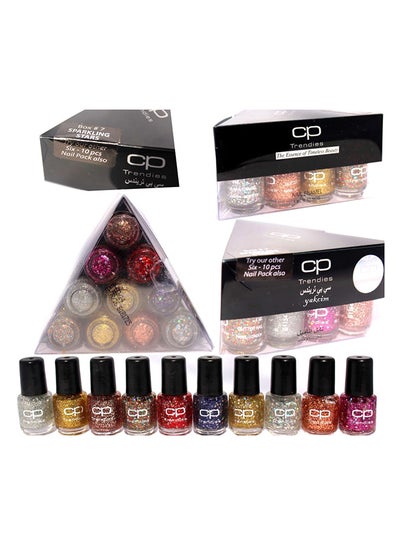 Buy 10-Piece Nail Polish Set Multicolour in UAE